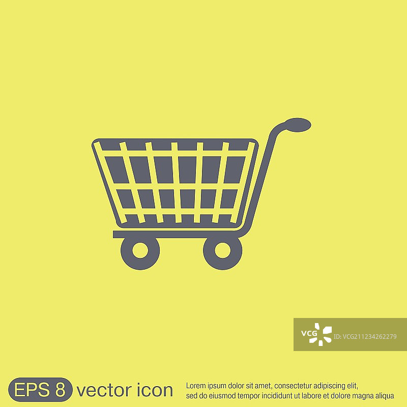 购物车图标旗帜图片素材