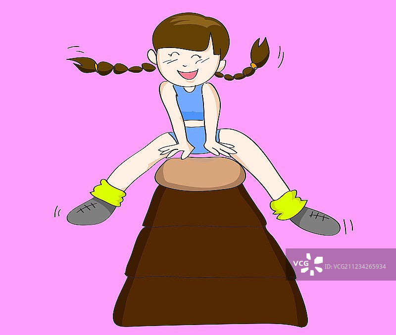 跳跃的女孩图片素材