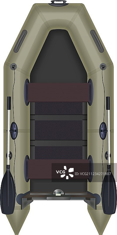 充气船顶视图图片素材