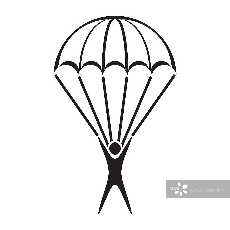 跳伞图标图片素材