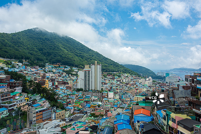 韩国釜山甘川文化村图片素材