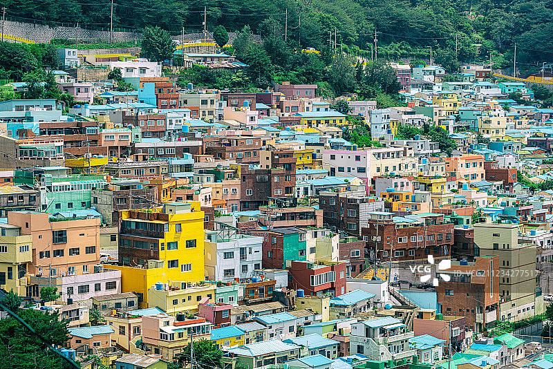 韩国釜山甘川文化村图片素材