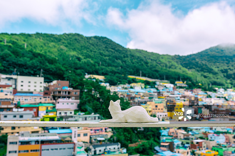 韩国釜山甘川文化村图片素材