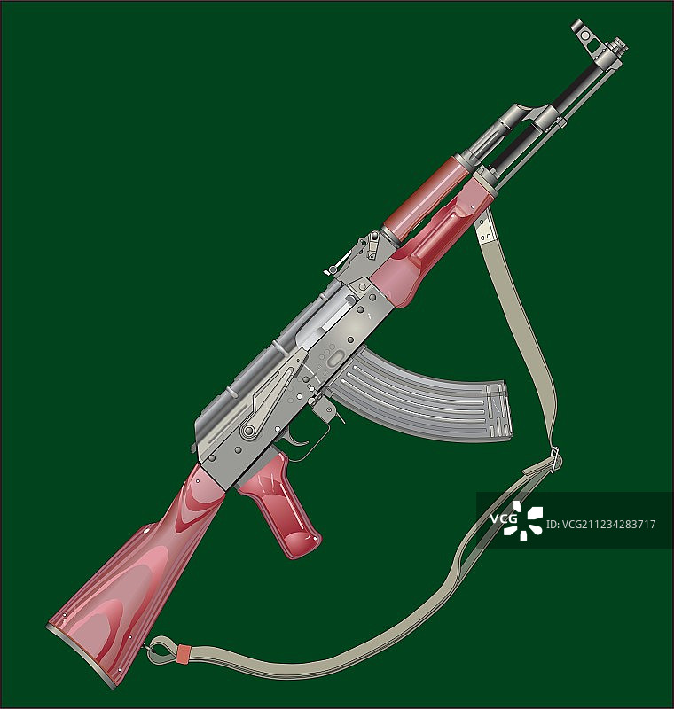 AK47步枪3D模型图片素材