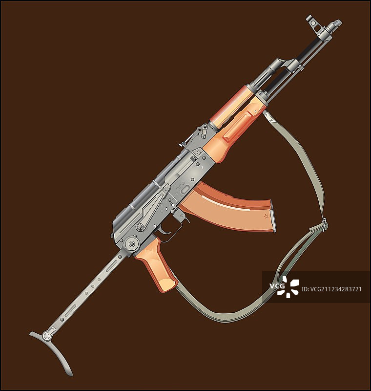 AK47步枪3D模型图片素材