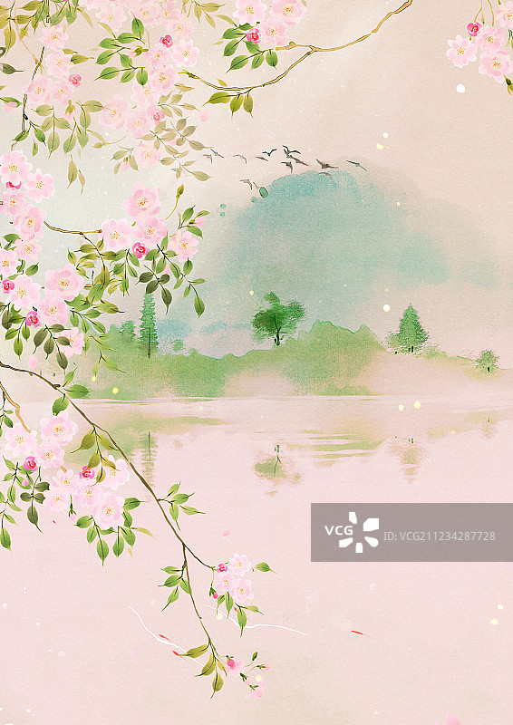 杭州西湖十景花港观鱼图片素材