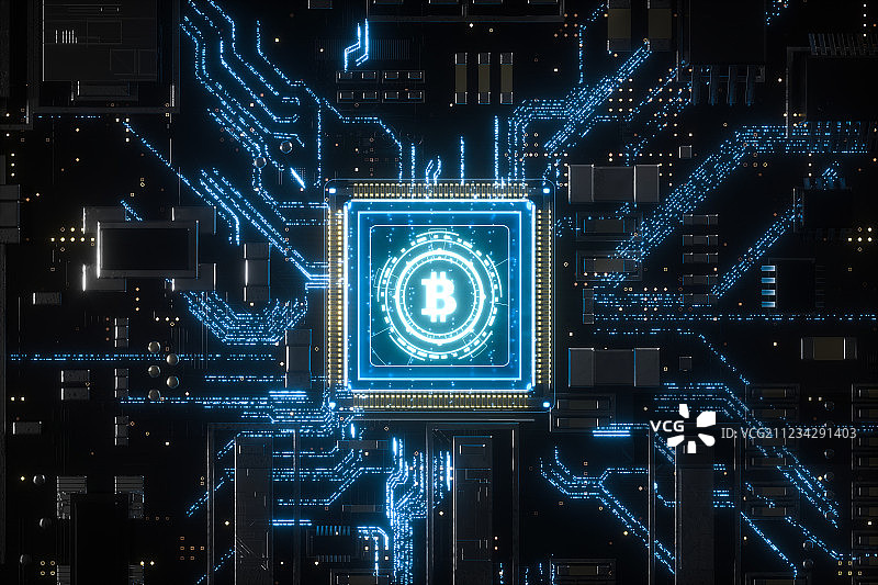 3D处理器芯片图片素材