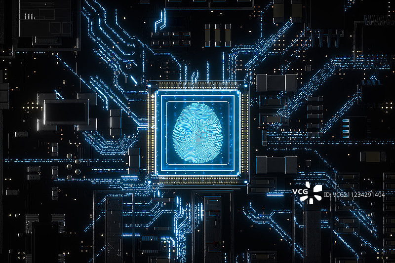 3D处理器芯片图片素材