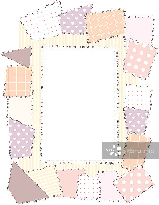 A4纸拼布边框图片素材