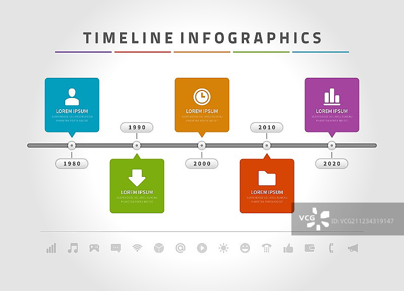 简约几何信息图设计图片素材