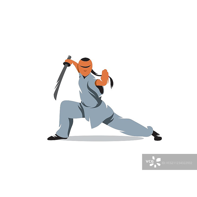 少林武僧矢量标志图片素材