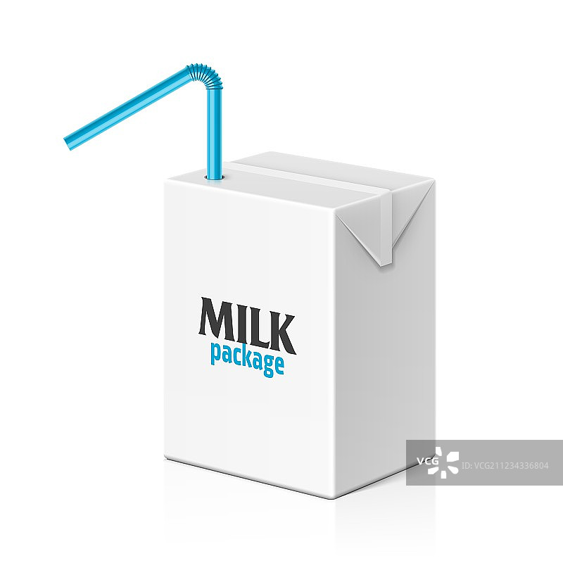 带吸管的牛奶盒图片素材