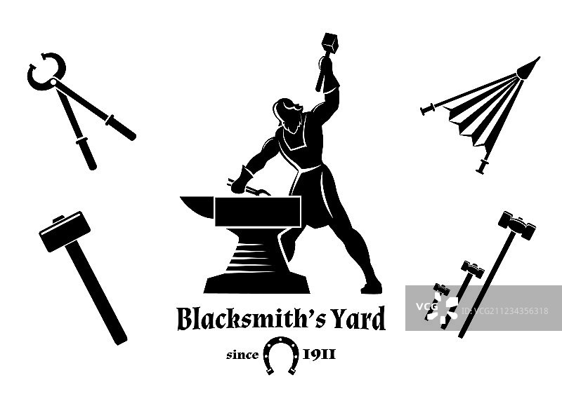 复古铁匠图片素材