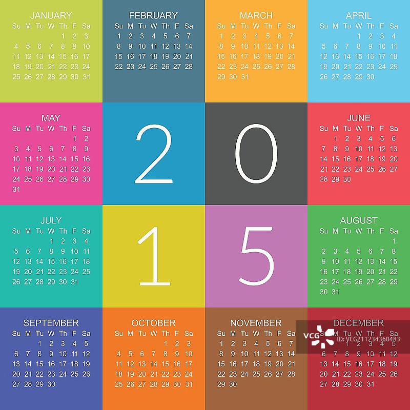 2015年日历图片素材