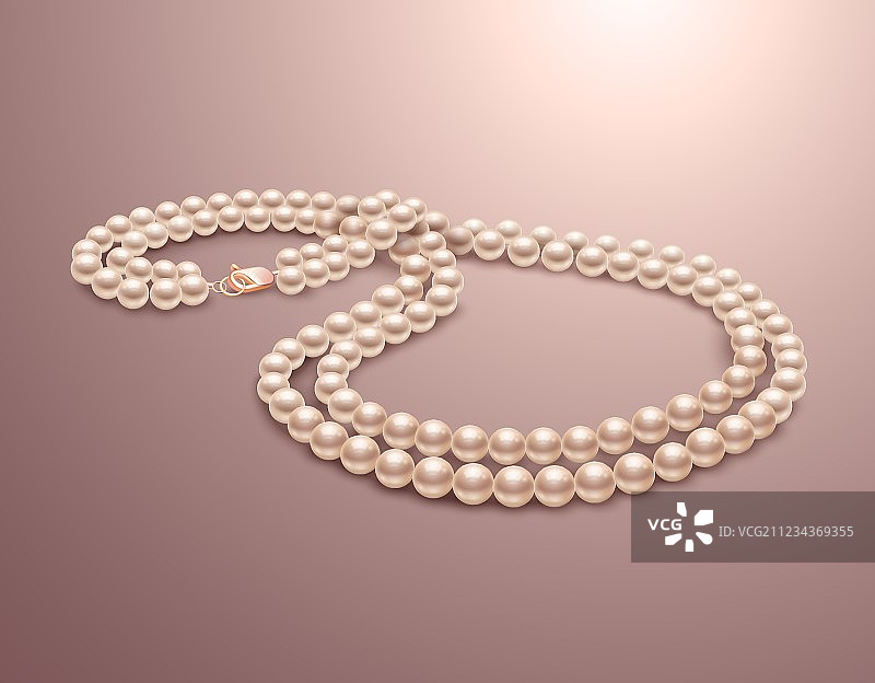 逼真的珍珠项链图片素材