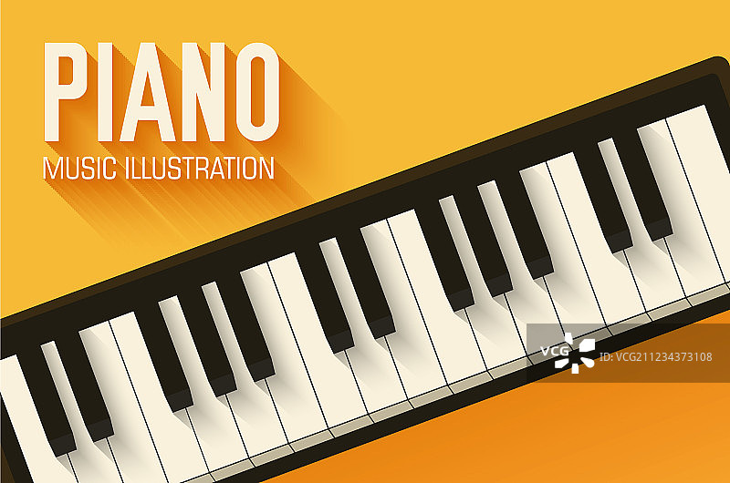 扁平风格的乐器背景概念图片素材