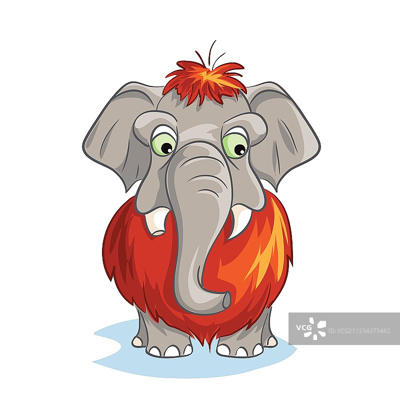 小猛犸象卡通形象图片素材