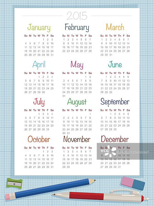 2015年日历图片素材