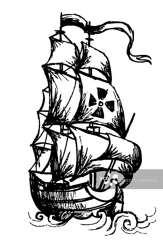 哥伦布的船图片素材