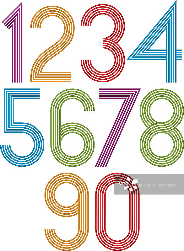 复古条纹时髦数字图片素材