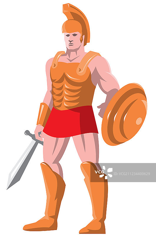 角斗士罗马百夫长战士站立图片素材