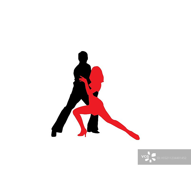 拉丁舞者剪影图片素材