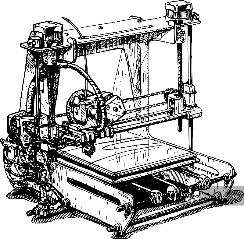 塑料3D打印机图片素材