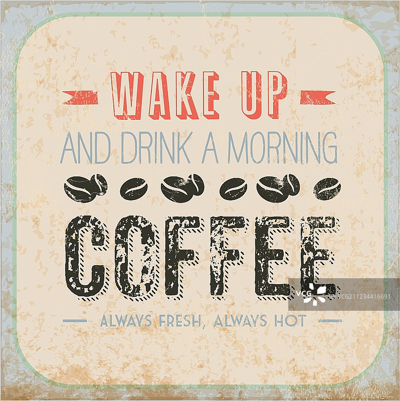复古咖啡罐铁皮标志排版设计图片素材
