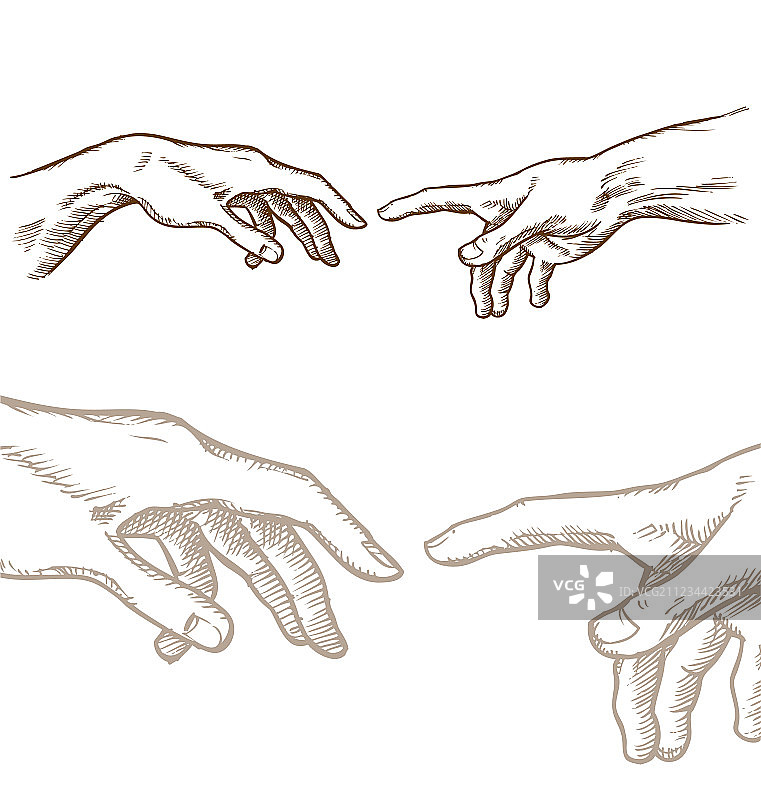 亚当的创造图片素材