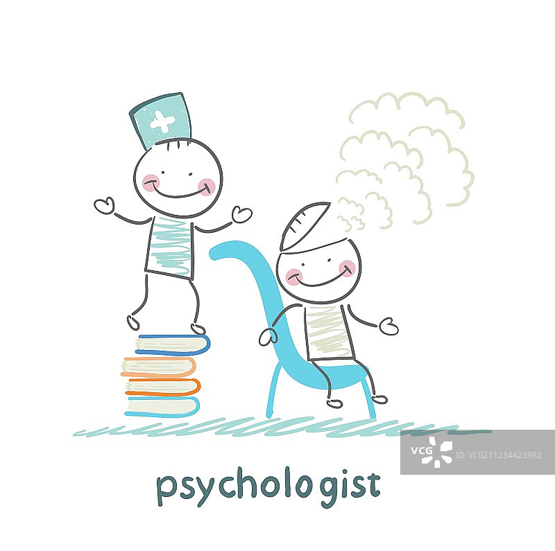 书本上的心理学家图片素材