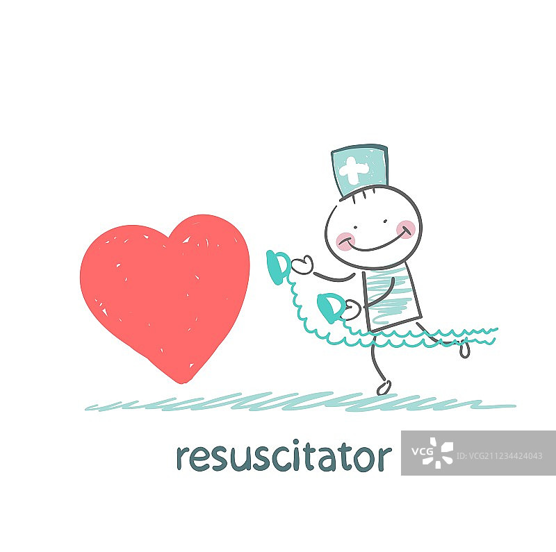 急救人员紧急抢救心脏病患者图片素材