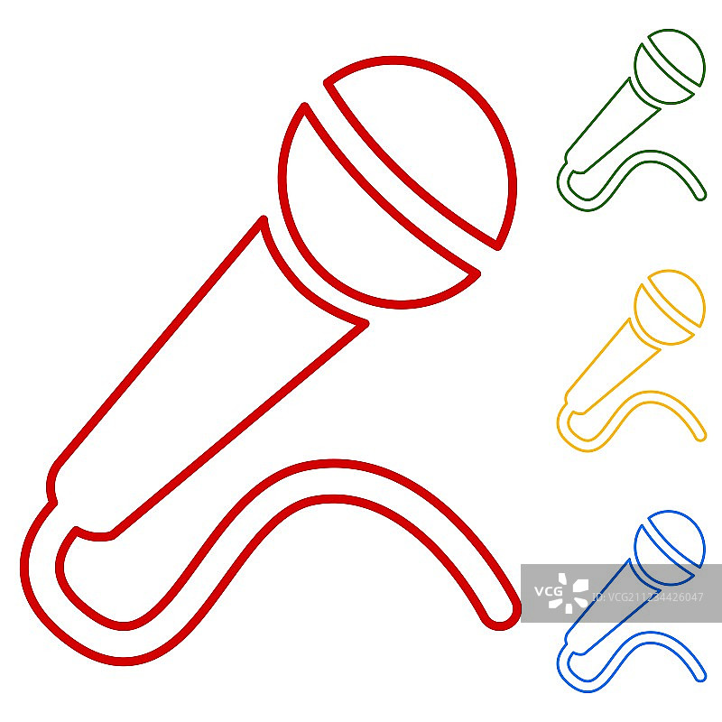 麦克风线性图标图片素材