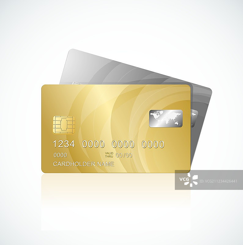 金色和银色VIP卡图片素材