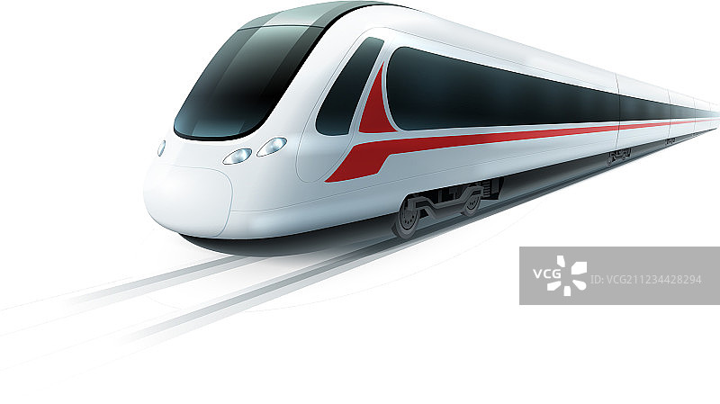 高速列车真实感独立图像图片素材