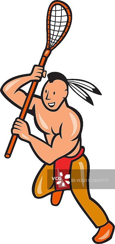 美洲原住民袋棍球运动员图片素材