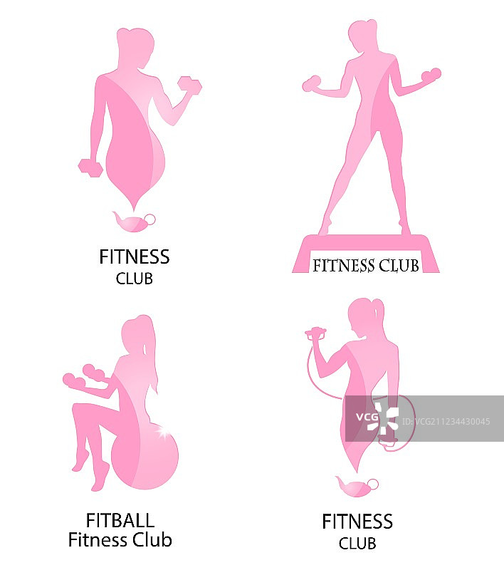 健身俱乐部粉色图标图片素材