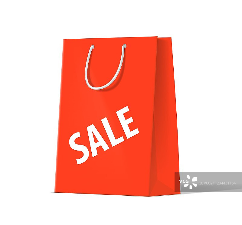 白色背景上的入店行窃红色手提包图片素材