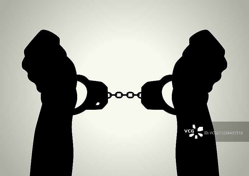 戴着手铐图片素材