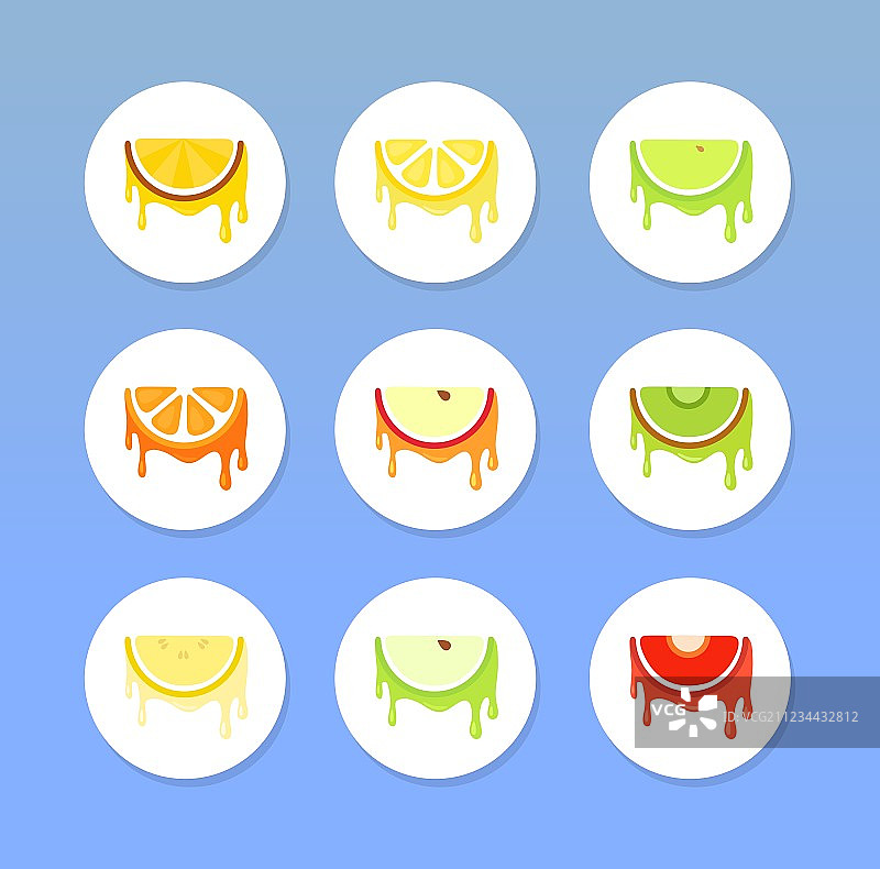 圆形水果图标图片素材