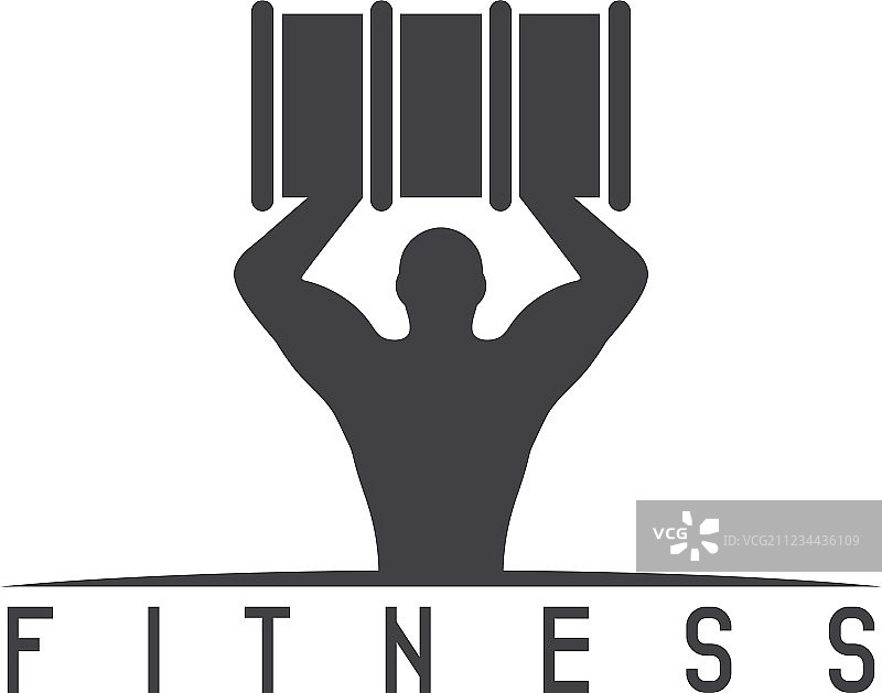 举着桶的健壮男人轮廓图片素材