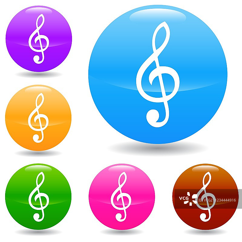 音符按钮套装图片素材