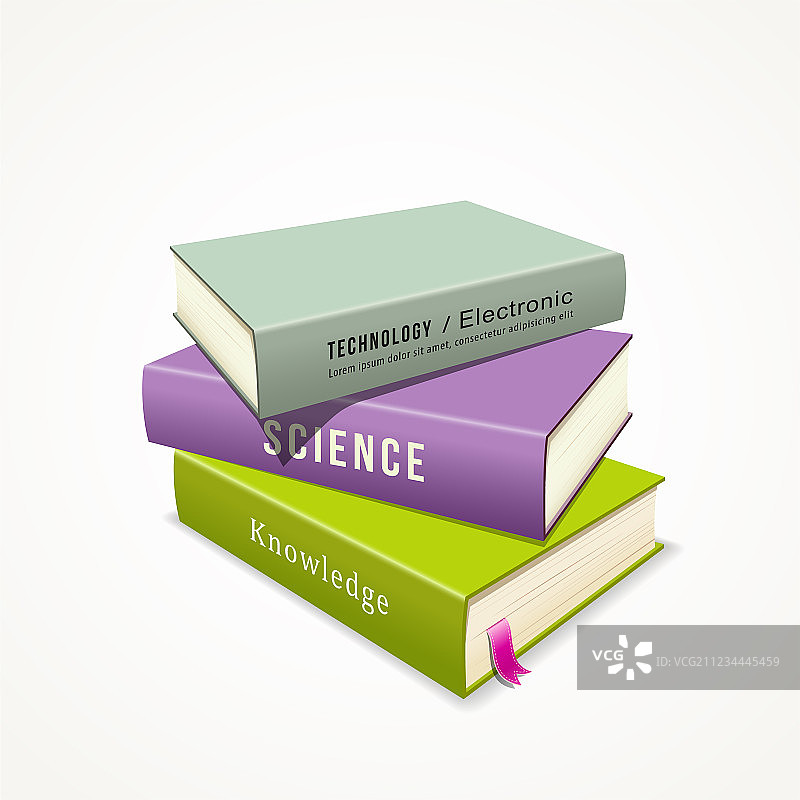 彩色书堆图片素材