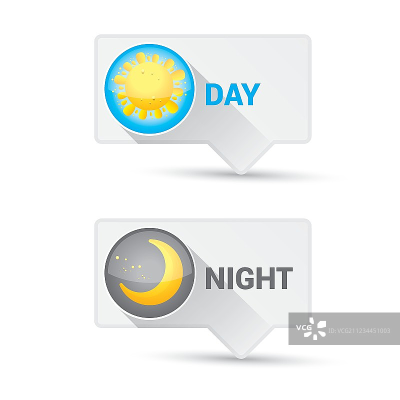 昼夜天空中的日月图片素材