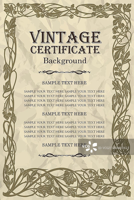 复古新艺术风格边框设计图片素材