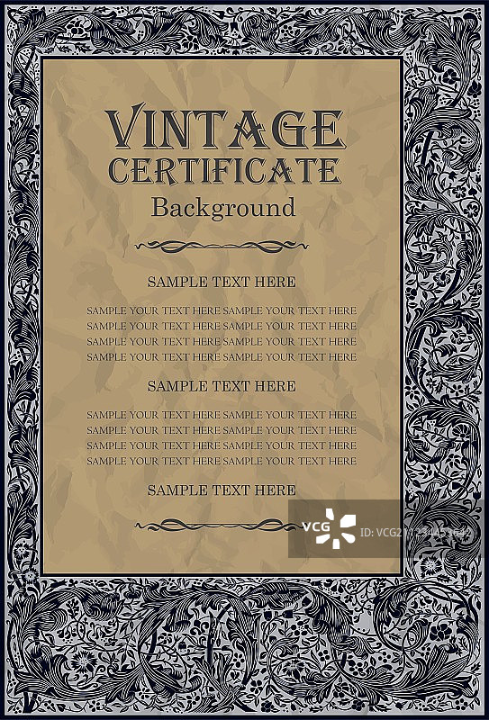 复古新艺术风格边框设计图片素材