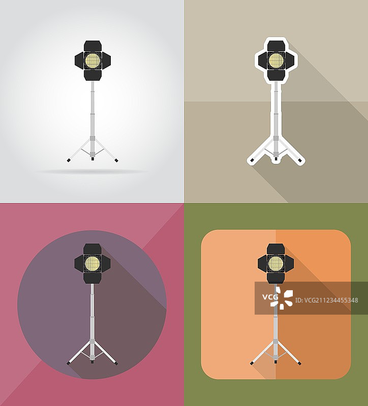 扁平电影图标01图片素材