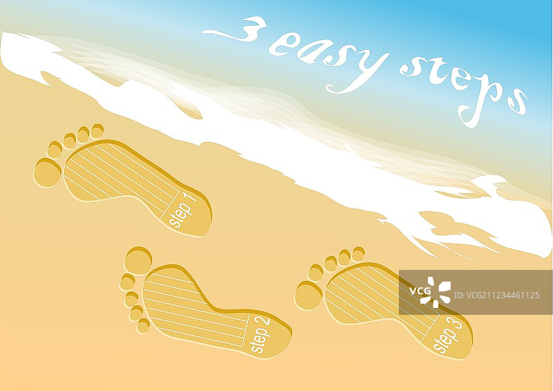 沙滩阶梯信息图图片素材