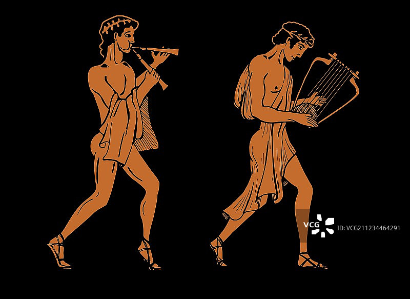 古希腊音乐家图片素材