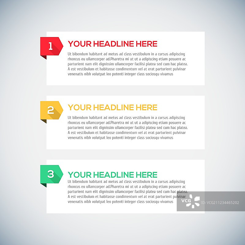 带有长阴影的现代信息图表设计布局图片素材