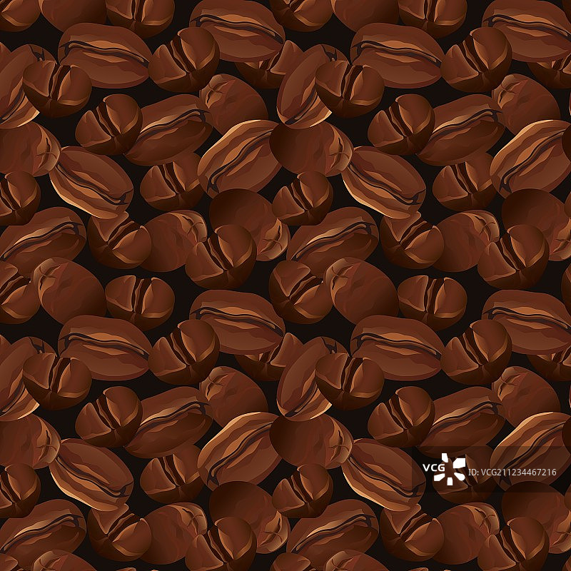 咖啡豆无缝背景图片素材